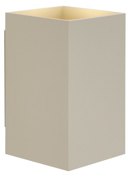 Moderní nástěnná lampa béžová GU10 50mm čtvercová 2-světla - Sandy