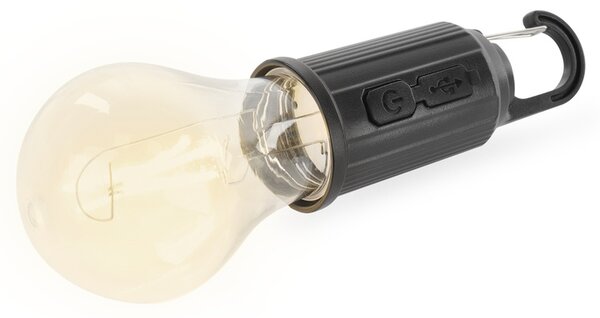 LED žárovka s USB P4719 černá