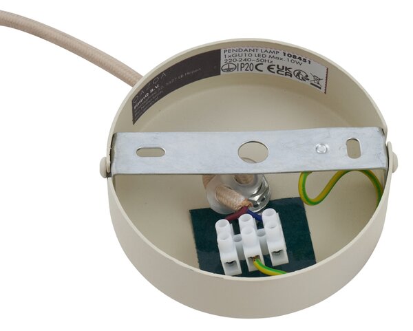 Moderní závěsné svítidlo béžové GU10 50mm kulaté - Tubo