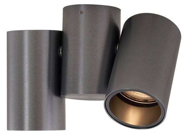 Designové zapuštěné bodové svítidlo antracitově šedé GU10 50 mm 2-světlo výklopné - Michael