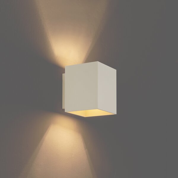 Moderní nástěnná lampa béžová G9 čtvercová - Sola