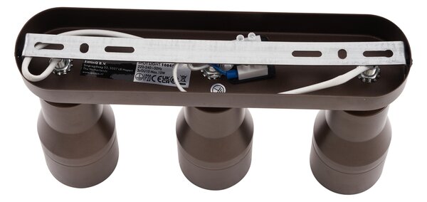Zakulacené stropní bodové svítidlo tmavě bronzové GU10 50 mm 3-světlo - Stanley