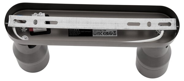 Zakulacené stropní bodové svítidlo antracitově šedé GU10 50 mm 2-světlo - Stanley