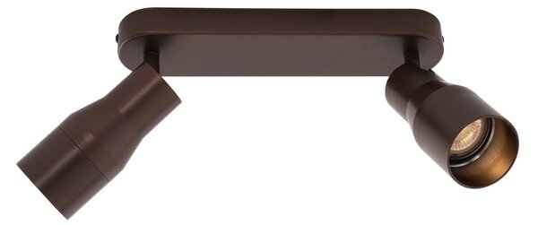 Zakulacené stropní bodové svítidlo tmavě bronzové GU10 50 mm 2-světlo - Stanley