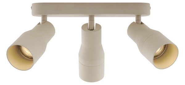 Zakulacené stropní bodové svítidlo béžové GU10 50 mm 3-světlo - Stanley