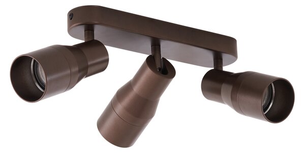 Zakulacené stropní bodové svítidlo tmavě bronzové GU10 50 mm 3-světlo - Stanley