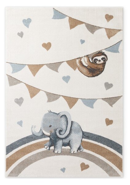 Krémový dětský koberec 160x230 cm Walk like an Elephant Rainbow Party – Villeroy&Boch