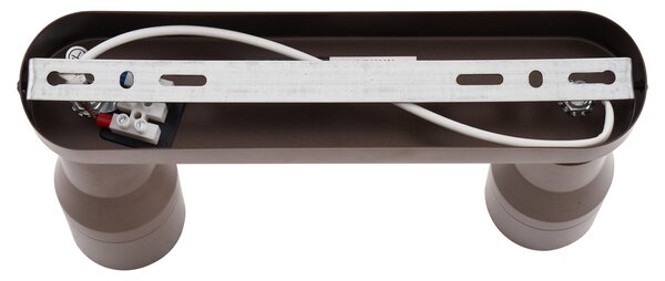Zakulacené stropní bodové svítidlo tmavě bronzové GU10 50 mm 2-světlo - Stanley