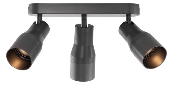 Zakulacené stropní bodové svítidlo antracitově šedé GU10 50 mm 3-světlo - Stanley