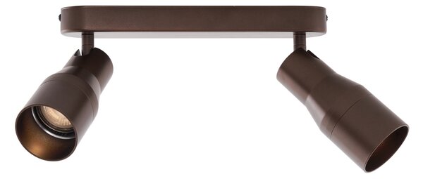 Zakulacené stropní bodové svítidlo tmavě bronzové GU10 50 mm 2-světlo - Stanley