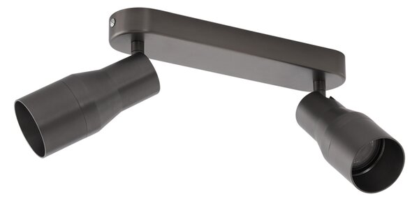 Zakulacené stropní bodové svítidlo antracitově šedé GU10 50 mm 2-světlo - Stanley