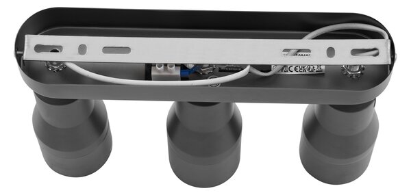 Zakulacené stropní bodové svítidlo antracitově šedé GU10 50 mm 3-světlo - Stanley