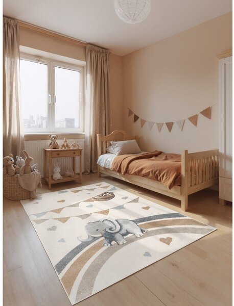 Krémový dětský koberec 160x230 cm Walk like an Elephant Rainbow Party – Villeroy&Boch