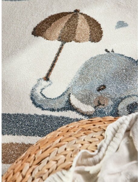 Krémový dětský koberec 120x170 cm Walk like an Elephant Rainy Party – Villeroy&Boch