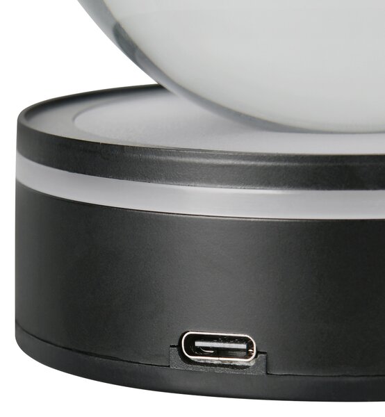 Stolní lampa ROSEBUD 3 černá/průhledná