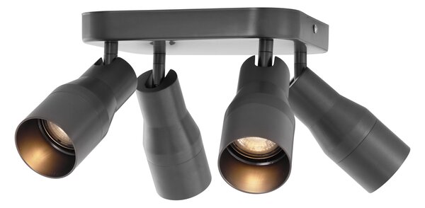 Stropní bodové svítidlo GU10 čtvercové 50 mm 4-světlo - Stanley