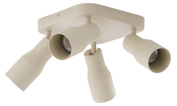 Stropní bodové světlo čtvercové béžové GU10 50 mm 4-světlo - Stanley