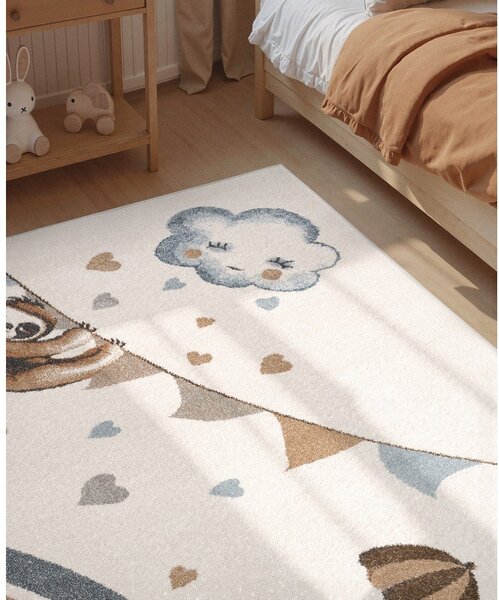 Krémový dětský koberec 120x170 cm Walk like an Elephant Rainy Party – Villeroy&Boch
