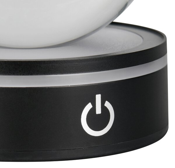 Stolní lampa ROSEBUD 3 černá/průhledná