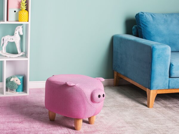 Zvířecí stolička PIGGY Tkanina Růžová Prase