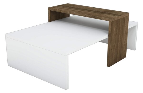 Kalune Design Konferenční stolek Glow ořech/bílý