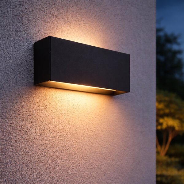 Moderní nástěnné svítidlo antracitové vč. LED IP54 - Spector