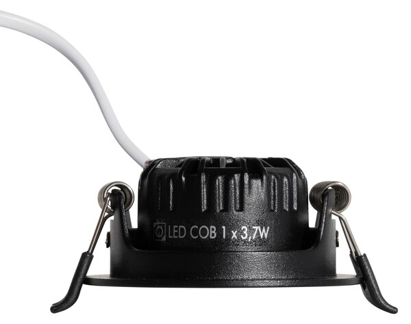 Zástěnné bodové svítidlo černé otočné 6,5 cm včetně LED IP54 Ultra Slim - Pupil