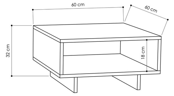 Kalune Design Konferenční stolek Hola bílý/antracit