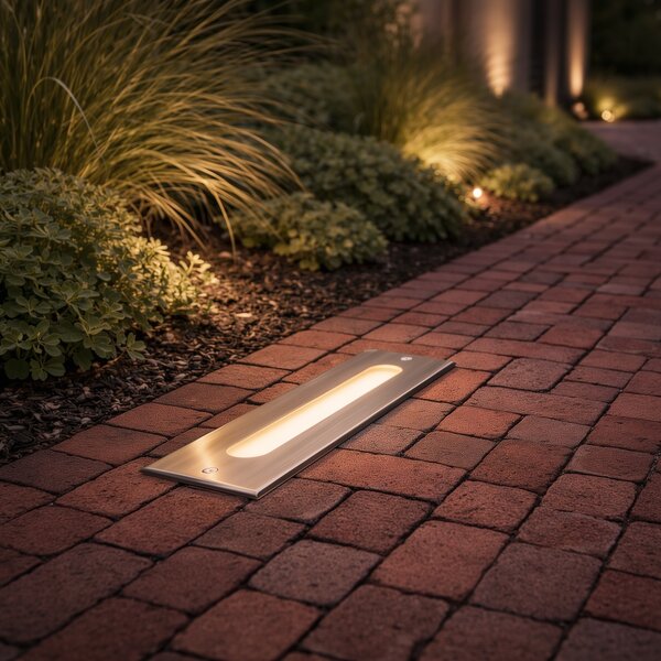 Moderní bodové svítidlo do země ocel 30 cm vč. LED IP65 - Eline