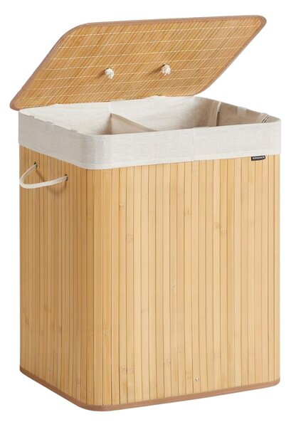 SONGMICS Bambusový koš na prádlo Bradly 120 L hnědý