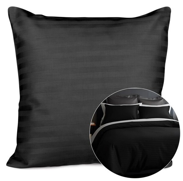 SATÉNOVÝ POVLAK NA POLŠTÁŘ CIZGILI BLACK 40X40 CM EXCLUSIVE ČERNÁ