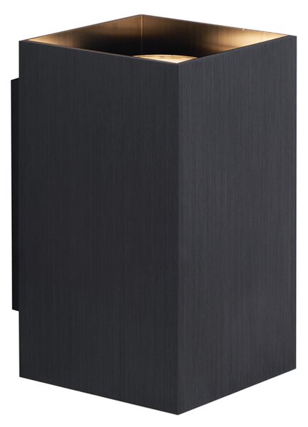 Moderní nástěnné svítidlo Gunmetal čtvercové 2-světla GU10 50mm - Sandy