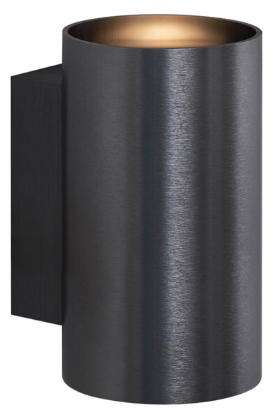Moderní nástěnná lampa tmavě šedá kulatá 2-světla GU10 50mm - Sandy