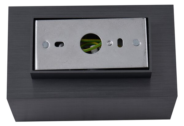Moderní nástěnné svítidlo Gunmetal čtvercové 2-světla GU10 50mm - Sandy
