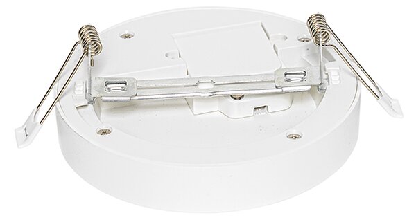 Sada 6 zapuštěných nebo povrchových bodových světel bílá 14 cm vč. LED 3-stupňové stmívání do tepla s přepínačem Dip - Trans