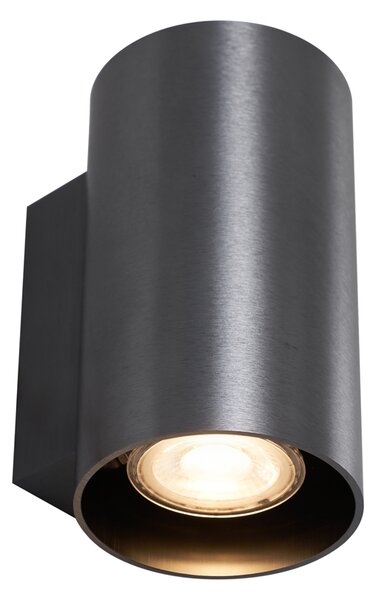 Moderní nástěnná lampa tmavě šedá kulatá 2-světla GU10 50mm - Sandy