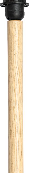 Dřevěná stojací lampa s sametovým stínidlem s designem listů a zlatým vnitřkem - Mels