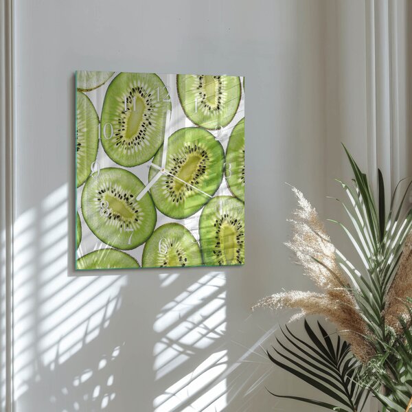 Skleněné hodiny Kiwi zskb-30x30-00093033
