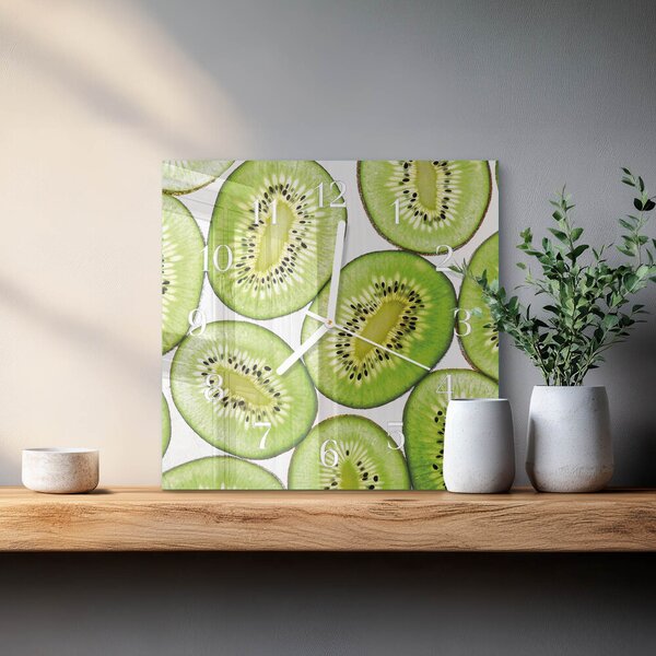 Skleněné hodiny Kiwi zskb-30x30-00093033