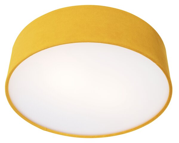 Chytré stropní svítidlo okrové 40 cm vč. 2 Wifi A60 - Drum
