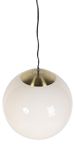 Chytré skandinávské závěsné svítidlo zlaté s opálovým sklem 50 cm vč. WiFi A60 - Ball 50