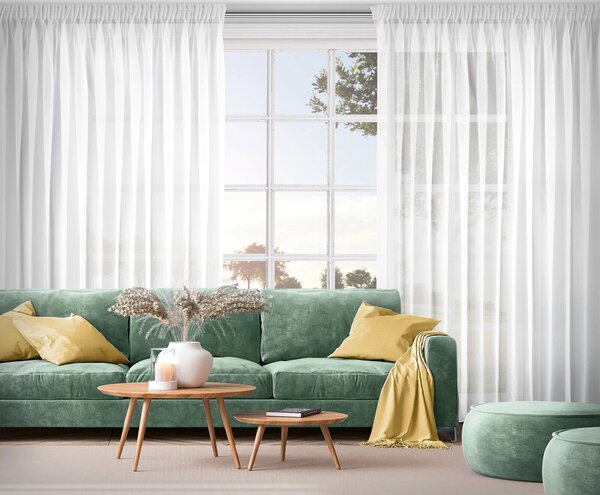ZÁCLONA NA PÁSCE LUCY 300X270 CM BÍLÁ BX