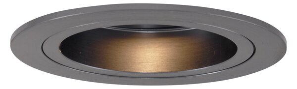 Sada 6 moderních zapuštěných bodových svítidel Gunmetal GU10 50mm kulatá naklápěcí - Chuck
