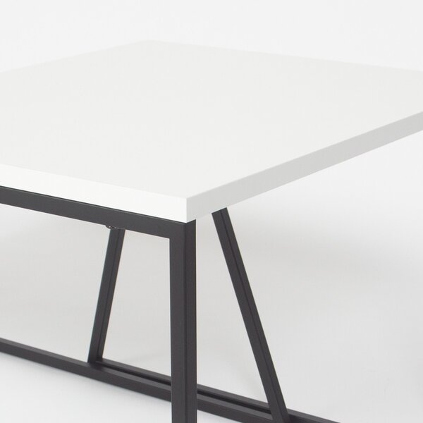 Kalune Design Sada 2 konferenčních stolků Sehpa bílá