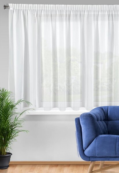 ZÁCLONA NA PÁSCE LUCY 300X160 CM BÍLÁ