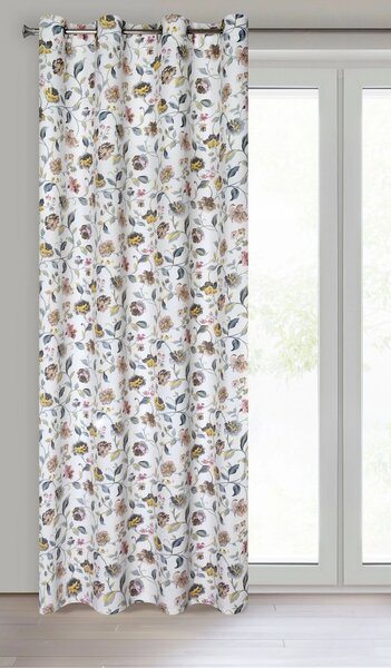 ZATEMŇOVACÍ ZÁVĚS NA KROUŽCÍCH KRISTAL 140X250 CM VZOROVANÁ