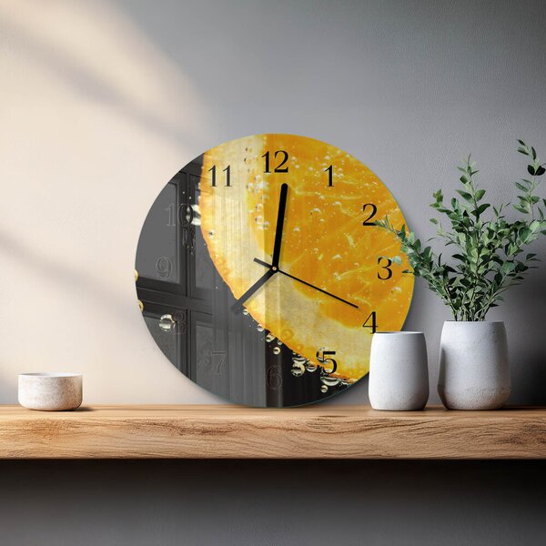 Skleněné nástěnné hodiny Citronová zsoc-fi30-00174670