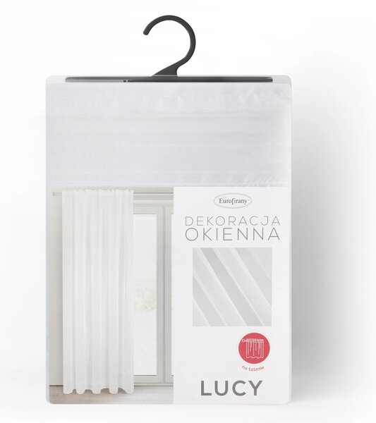 ZÁCLONA NA PÁSCE LUCY 140X270 CM BÍLÁ