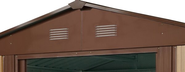Zahradní domek BestBerg ZDB-9D / 9 m² / 279 x 324 x 211 cm / dekor dřevo/hnědá