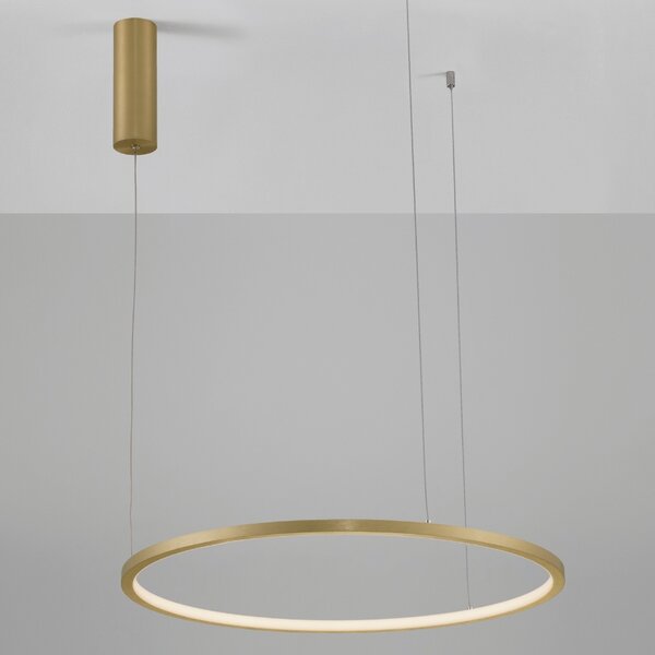Zlaté kovové závěsné LED světlo Nova Luce Tarquin 60 cm